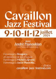 Cavaillon Jazz 2024 Affiche du festival de JAzz de CAvaillon en Lubéron Provençe 2024